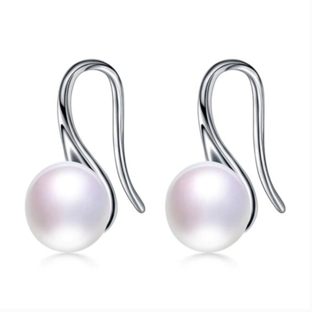 Natural Freshwater Pearl Earrings S925 - Picture 13 of 13